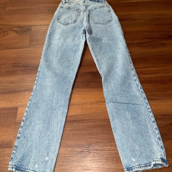 Abercrombie & Fitch 90s Straight Jeans Womens 24 Curve Love Ultra HighRise Light - Picture 2 of 6